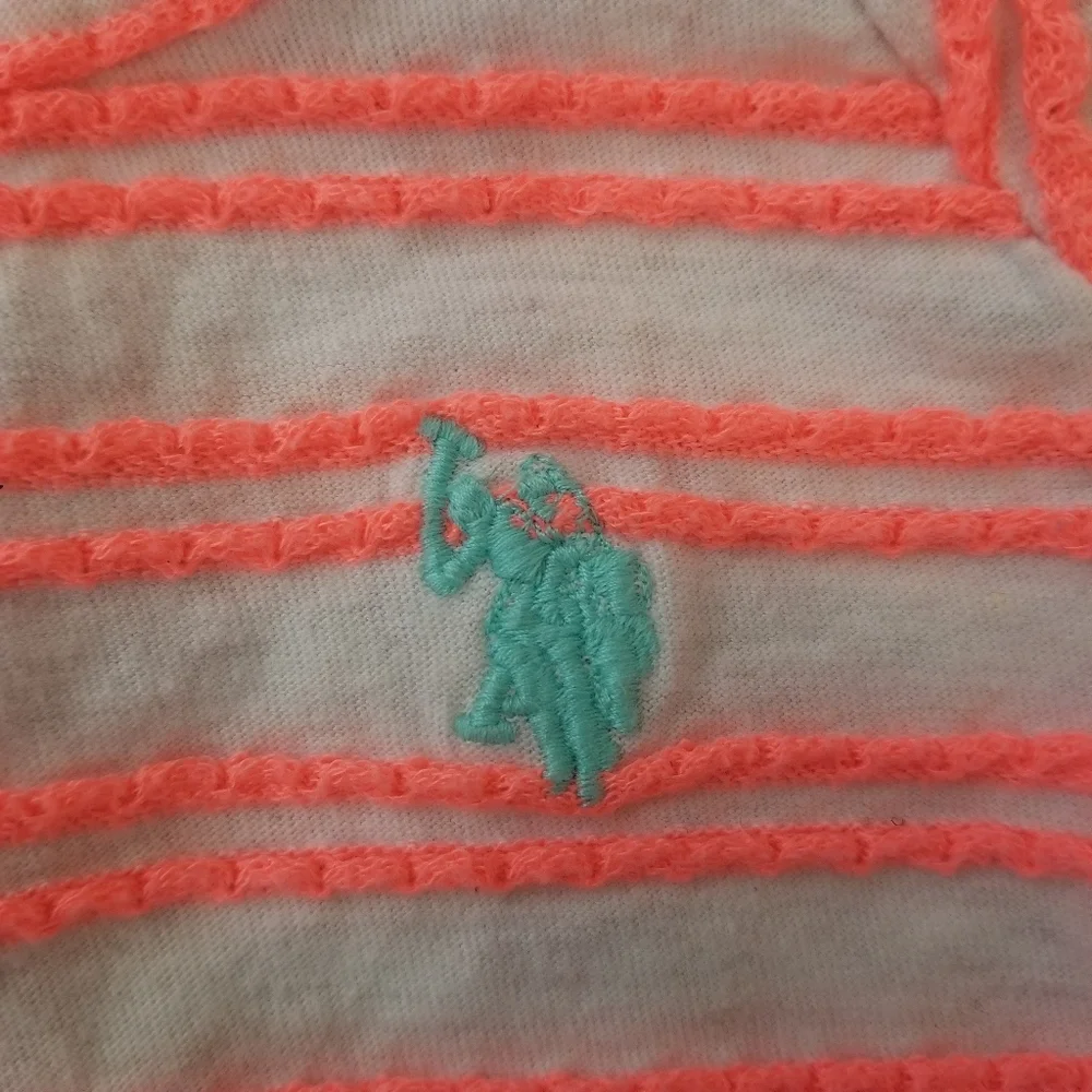U.S. Polo Assn Onesie Ruffle Sleeves Large Logo - Picture 5 of 8